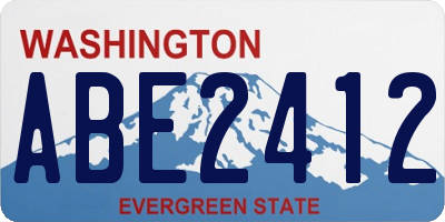 WA license plate ABE2412