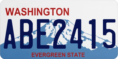 WA license plate ABE2415