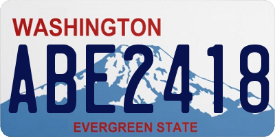 WA license plate ABE2418
