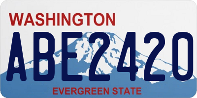 WA license plate ABE2420