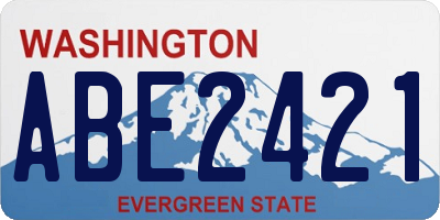 WA license plate ABE2421