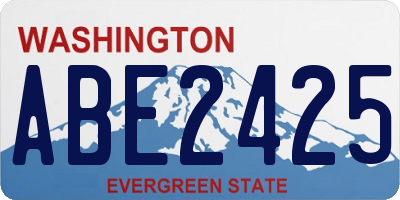 WA license plate ABE2425