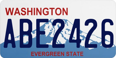WA license plate ABE2426