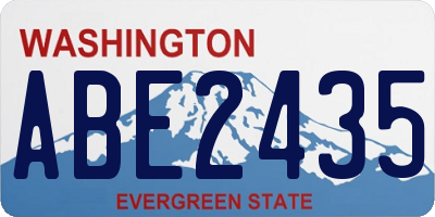 WA license plate ABE2435