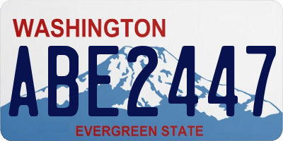 WA license plate ABE2447