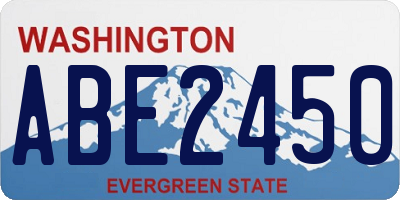 WA license plate ABE2450