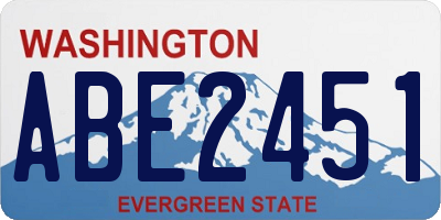 WA license plate ABE2451