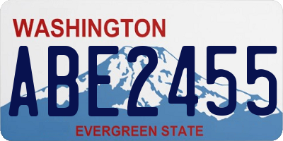 WA license plate ABE2455