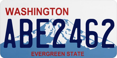 WA license plate ABE2462