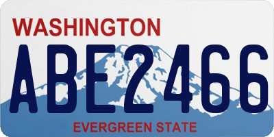WA license plate ABE2466