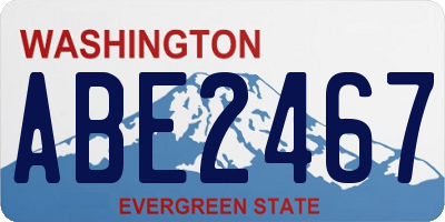 WA license plate ABE2467