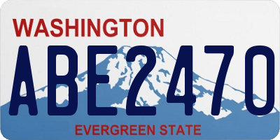 WA license plate ABE2470