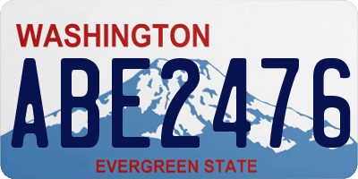 WA license plate ABE2476