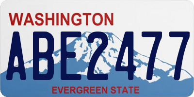 WA license plate ABE2477