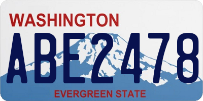WA license plate ABE2478