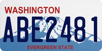 WA license plate ABE2481