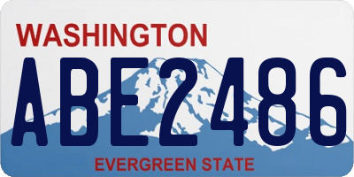 WA license plate ABE2486