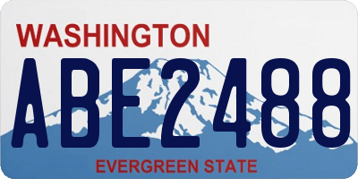 WA license plate ABE2488