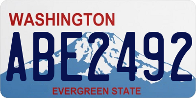 WA license plate ABE2492