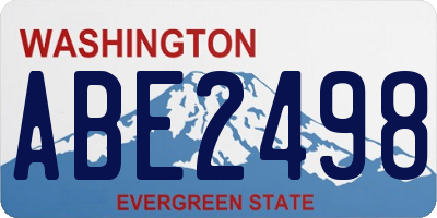 WA license plate ABE2498