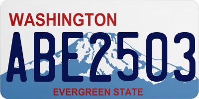 WA license plate ABE2503
