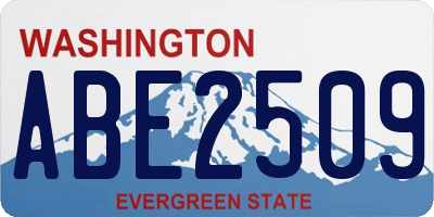 WA license plate ABE2509