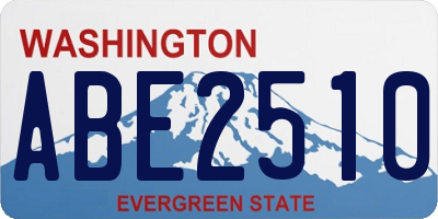 WA license plate ABE2510