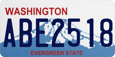 WA license plate ABE2518