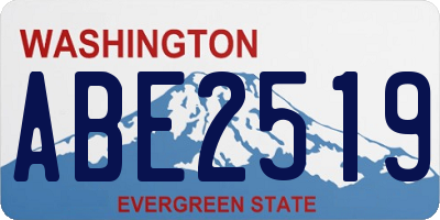 WA license plate ABE2519