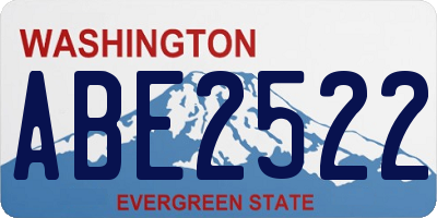 WA license plate ABE2522