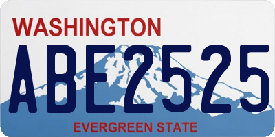 WA license plate ABE2525