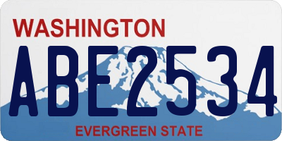 WA license plate ABE2534