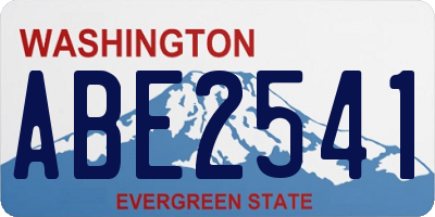 WA license plate ABE2541