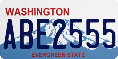 WA license plate ABE2555