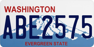 WA license plate ABE2575