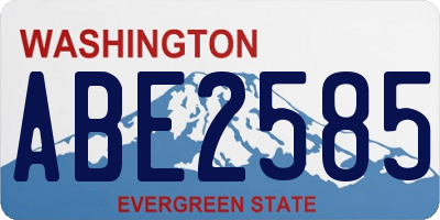 WA license plate ABE2585