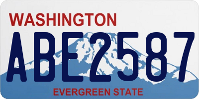 WA license plate ABE2587