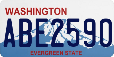 WA license plate ABE2590