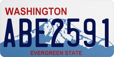 WA license plate ABE2591