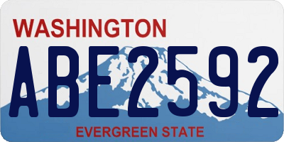 WA license plate ABE2592