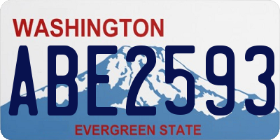 WA license plate ABE2593