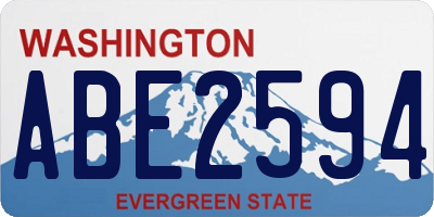 WA license plate ABE2594