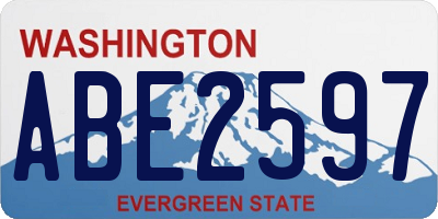 WA license plate ABE2597