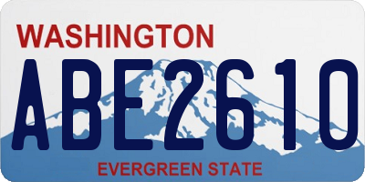 WA license plate ABE2610