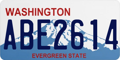 WA license plate ABE2614