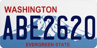 WA license plate ABE2620