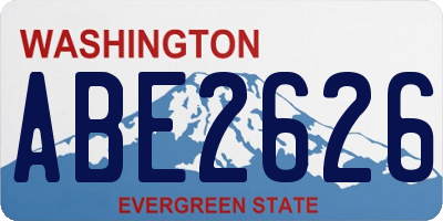 WA license plate ABE2626