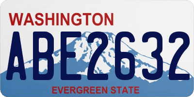 WA license plate ABE2632