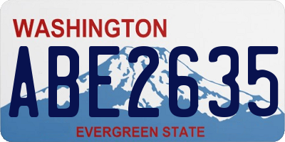WA license plate ABE2635