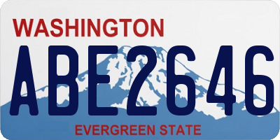 WA license plate ABE2646